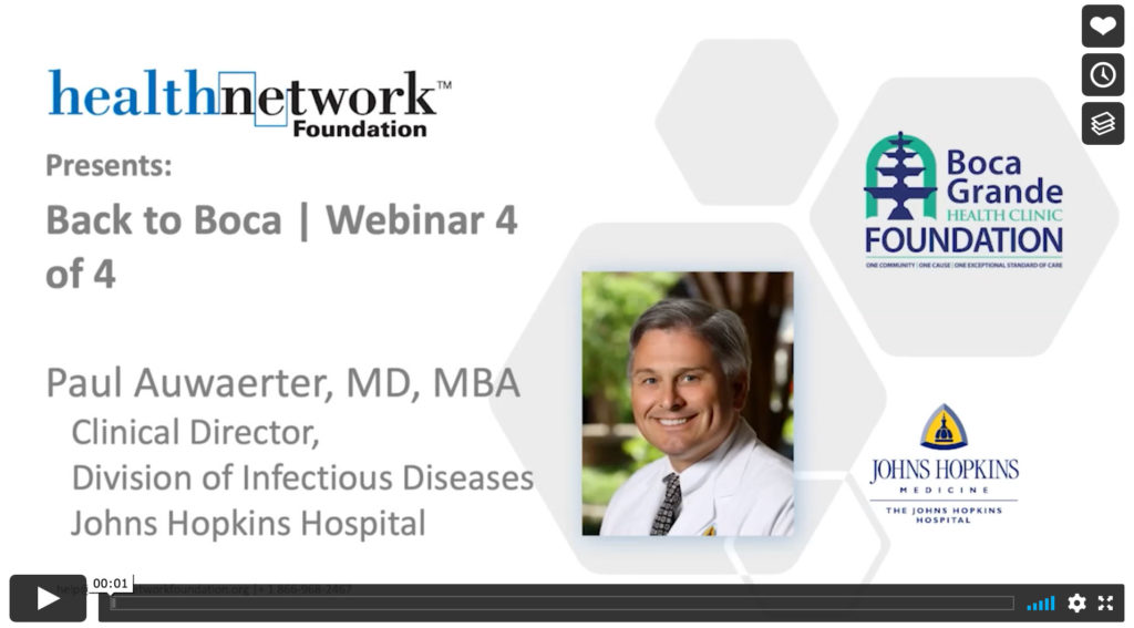 Video Preview of 2nd webinar; with Paul Auwaerter, MD, MBA