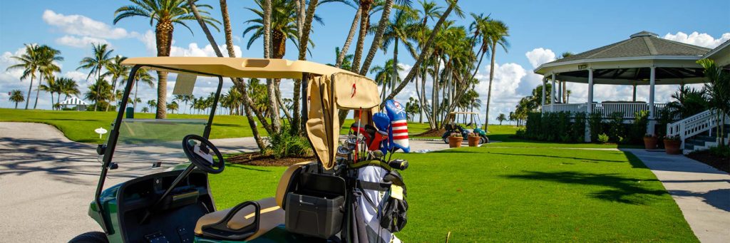 Golf cart at the Gasparilla Inn in Boca Grande Florida